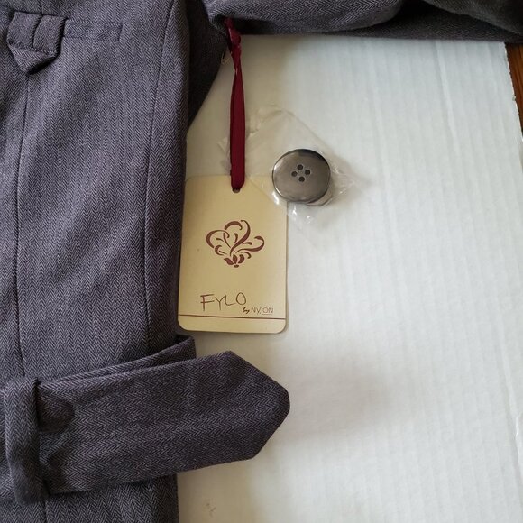 FYLO By Nylon Belted Jacket Viscose Blend - Picture 13 of 16